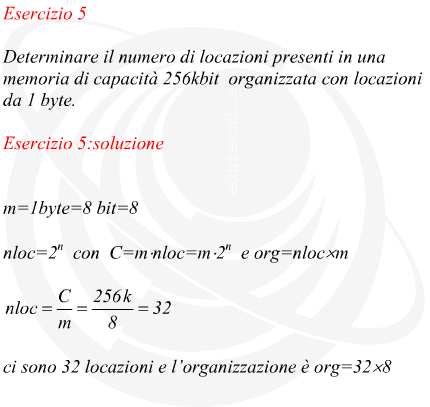 Numero di locazioni in una memoria RAM