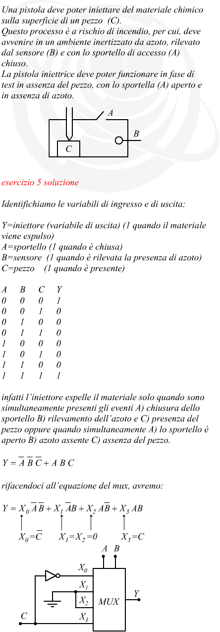 Esercizio sull'uso di un multiplexer